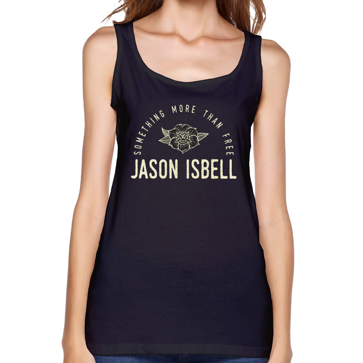 Nanagang Jason Isbell Tour Sleeveless Round Neck Summer Sports Ness Black T Shirt