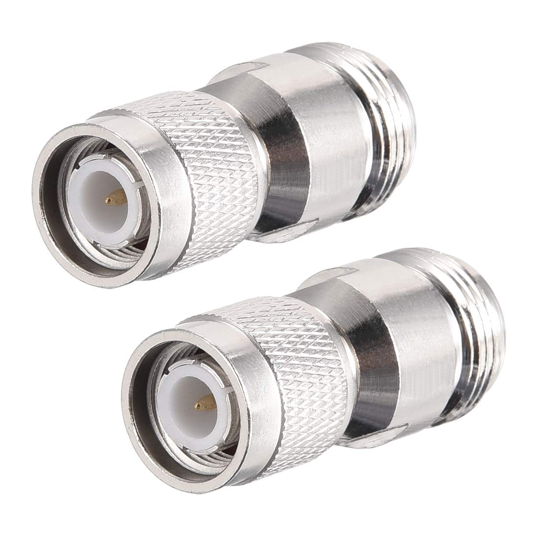 sourcing map TNC Male to N Female Brass Cable Connector Adapter 2pcs