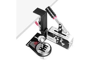 HUYE Racing Sim Shifter & Handbrake Desk Mount Clamp Compatible with Logitech G Driving Force, Thrustmaster TH8A, TH8S, TSSH, USB Handbrake (14/16/64 Bit) & G29/920/923, T248/300/500 Wheels (ONLY Clamp)