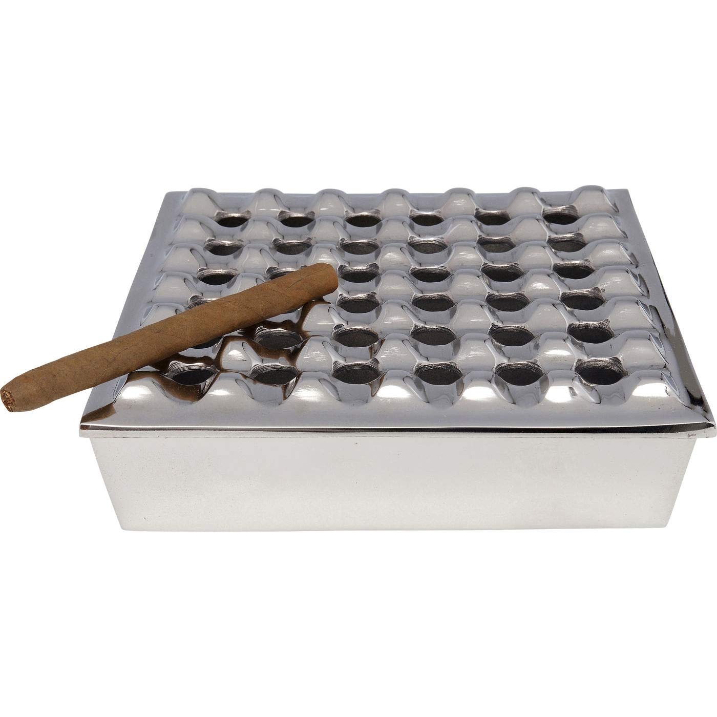 Kare 61675 Soho Square Ash Tray, Aluminium, Silver