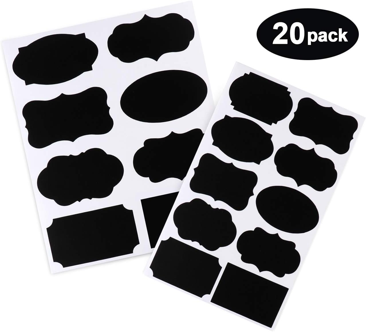 1Plusselect 180pcs Waterproof Chalkboard Labels Reusable Blackboard