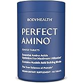 BodyHealth PerfectAmino (150 ct) Easy to Swallow Tablets, Essential Amino Acids Supplement with BCAAs, Vegan Protein for Pre/Post Workout & Muscle Recovery with Lysine, Tryptophan, Leucine, Methionine