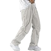 JMIERR Men's Baggy Parachute Pants Loose Casual Wide Leg Y2K Lightweight Quick Dry Deep Pockets Gym Urban Pants