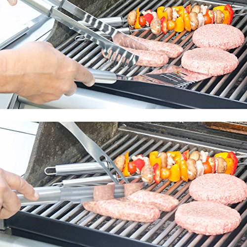 Stainless Steel BBQ Grill Tools Set with Premium Aluminum Case 10
