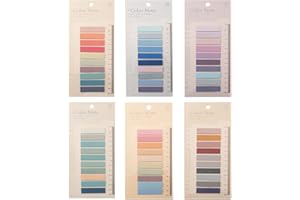 Potanro Sticky Tabs 1200 Pcs Sticky Book Tabs Colorful Annotation Tabs, Writable Transparent Sticky Notes Page Sticky Notes for School Supplies and Office Supplies (6 Sheets)