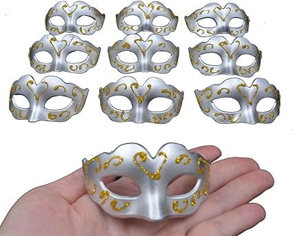 Amazon Com Yiseng Party Decorations Mini Masquerade Masks 10pcs