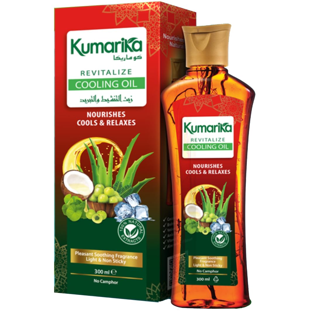 Kumarika Revitalize Cooling Oil 200ml: Noursishes, relaxes and cools with 100% Natural extracts, message and remove the stress with cooling relaxation