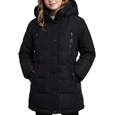 CANADA WEATHER GEAR Girls Winter Coat - Stadium Length Wind &amp; Water Resistant Quilted Puffer Parka Kids Insulated Outerwear