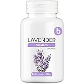 Organic Lavender Capsules - Lavender Pills for Relaxation and Balance - Supports Calm Mind and Body - Natural Supplement - No