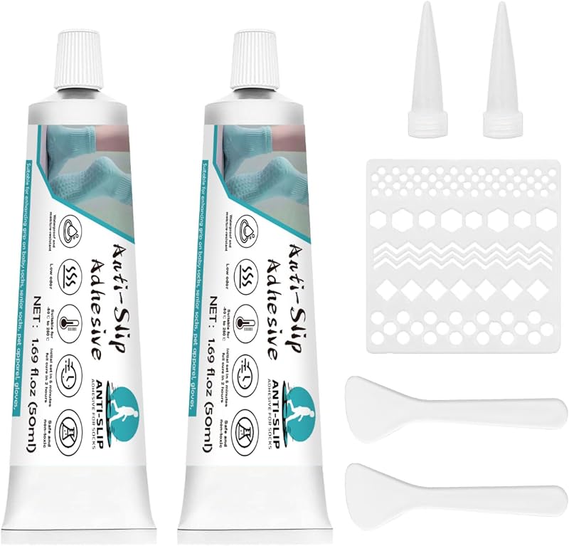 EIGTWEN Sock Stop 100ml Non-Slip Glue, Clear, Waterproof Fabric Paint