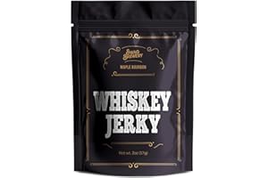 SWAG BREWERY Whiskey Jerky - Sweet & Smoky Maple Bourbon Beef Jerky with Exotic and Bold Whiskey Flavor. Gourmet Snack Gift for Men, Whiskey Fans, & Jerky Aficionados