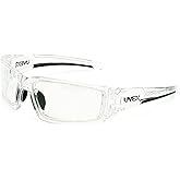 Uvex by Honeywell Hypershock Safety Glasses, Clear Frame with Clear Lens & HydroShield Anti-Fog Coating (S2970HS)