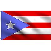 DMSE Light Blue Puerto Rico Rican Flag 2X3 Ft Foot 100% Polyester 100D Flag UV Resistant (2' X 3' Ft Foot)