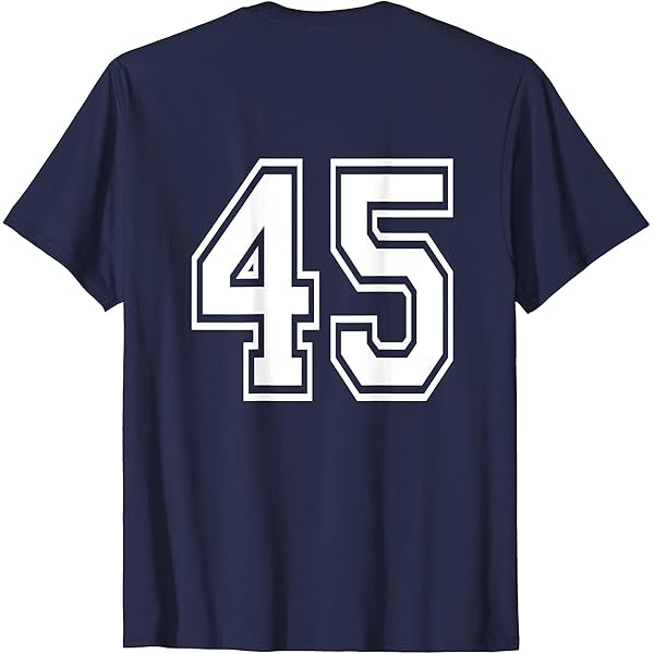 Amazon.com: Number 46 College Sports Team white front & back
