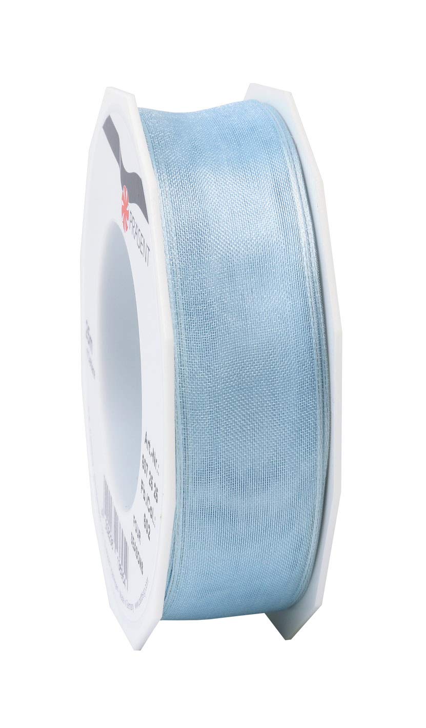 Präsent - Four Seasons Organza Wired Edge Ribbon Crystal 25 mm Width, 25 m Length