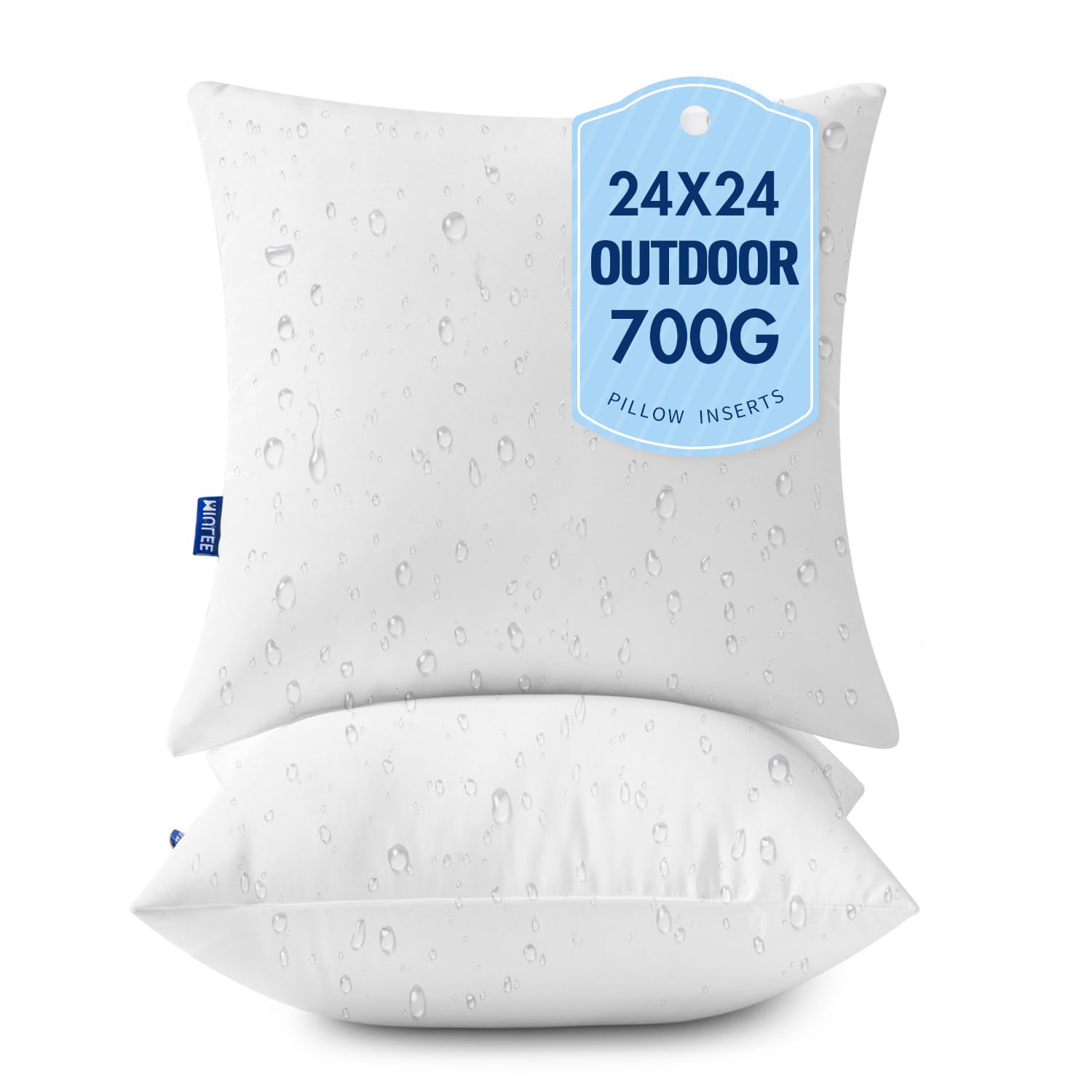 Photo 1 of MIULEE 24x24 Outdoor Pillows,Set of 2 Throw Pillows Waterproof,Soft Support Throw Inserts Decorative Water Resistant for Patio Furniture and Garden