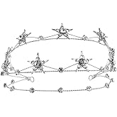 Beaupretty Bling Rhinestone Star Crown, Star Crystal Tiara and Crown Bridal Headpiece Alloy Hairband Wedding Jewelry for Women Girls, Silver
