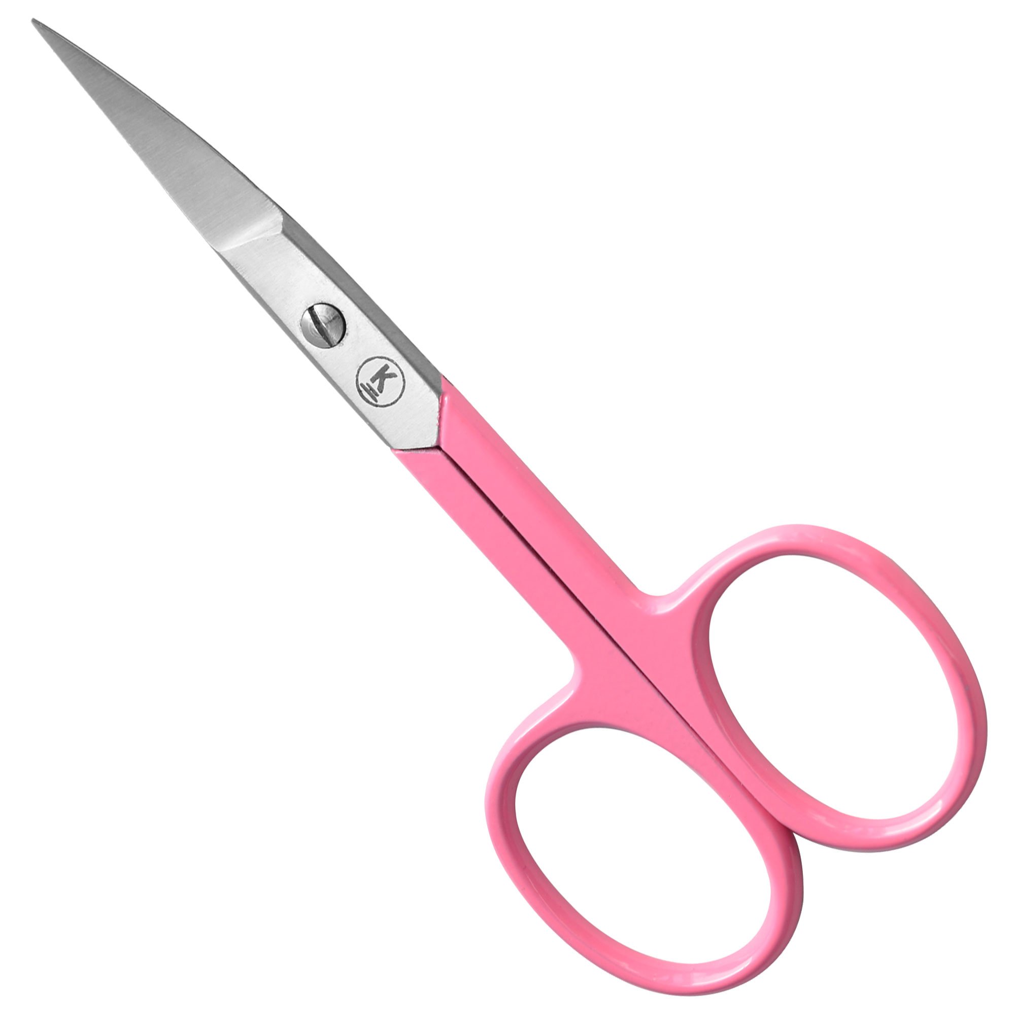 K-Pro - Nail Scissors for Fingernails - Professional for Men and Women - Curved (Pink)