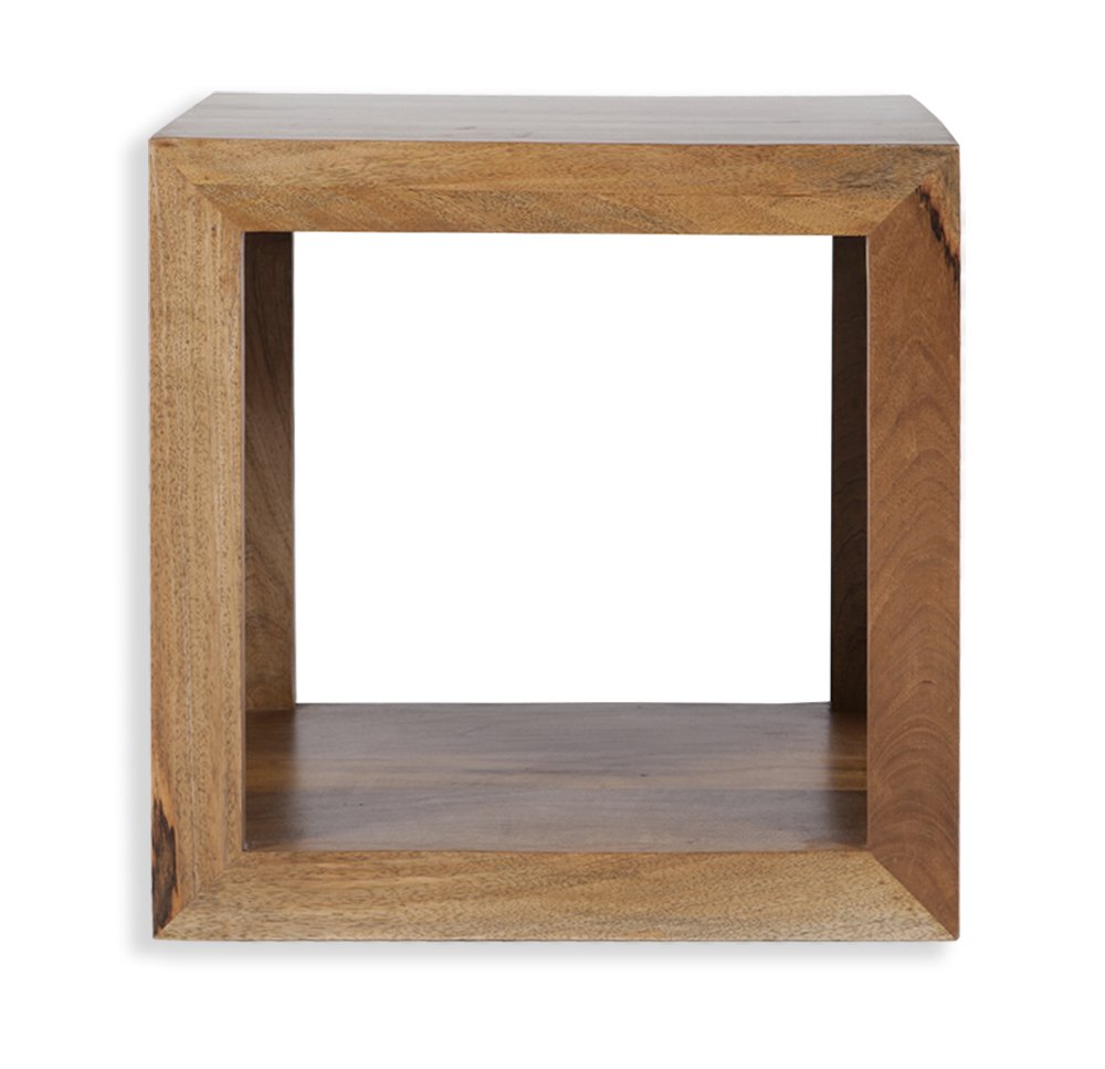Buy Cube Mango Wood Mini Display Unit/Table/Solid Mango Wood Side Table