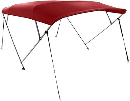 Amazon Com Komo Covers Pontoon Boat Bimini Top Cover Canopy With Boot And Hardware 10 Feet By 97 To 103 Inches By 54 Inches Red Burgundy Sports Outdoors