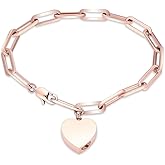 VCCWYQK Cremation Urn Bracelet Keepsake Jewelry, Stainless Steel Heart Memorial Urn Bracelet Bangle Cremation Keepsake Jewelry for Ashes