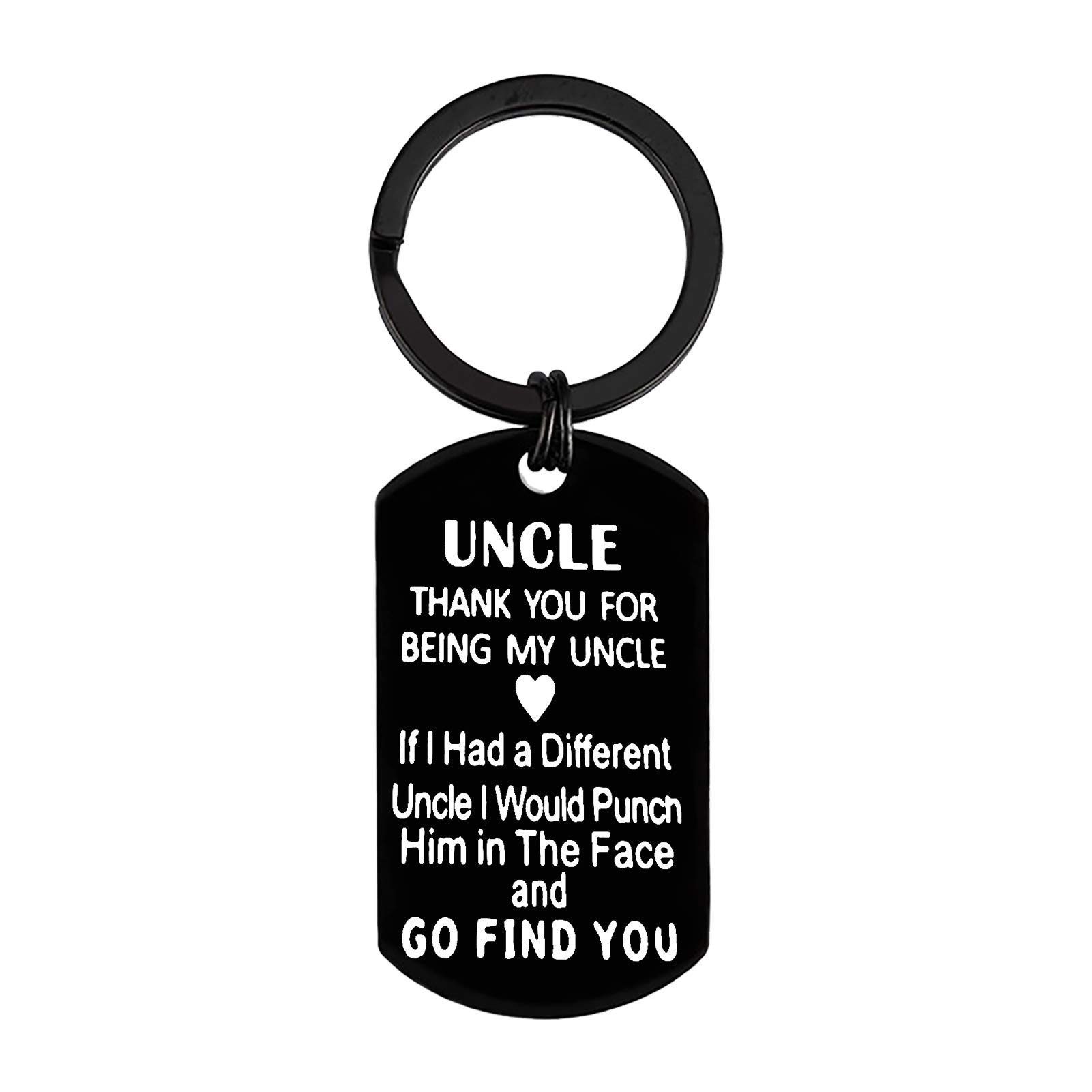 Uncle Keyring Christmas Birthday Gifts for Uncle Thank You for Being My Uncle Keyring Thanksgiving Day Father’s Day Gift Uncle Gifts from Niece or Nephew