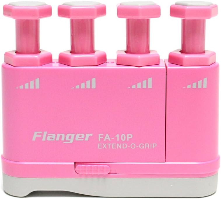 Upgrade Version, Hand Finger Exerciser Strengthener with Adjustable Tensions from 2.5-6 lbs for Musicians, Sports or Therapy, Great Gift for Guitar Beginner Hand Finger Trainer, FA-10P, Pink