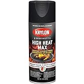 Krylon K01607000 High Heat Max, Black, Gloss, 12 ounce