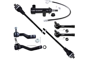 SCITOO 7pcs Suspension Kit 2 Front Inner 2 Outer Tie Rod End 1 Pitman Arm 1 Idler Arm 1 Idler Arm Bracket fit for 2002-2006 C