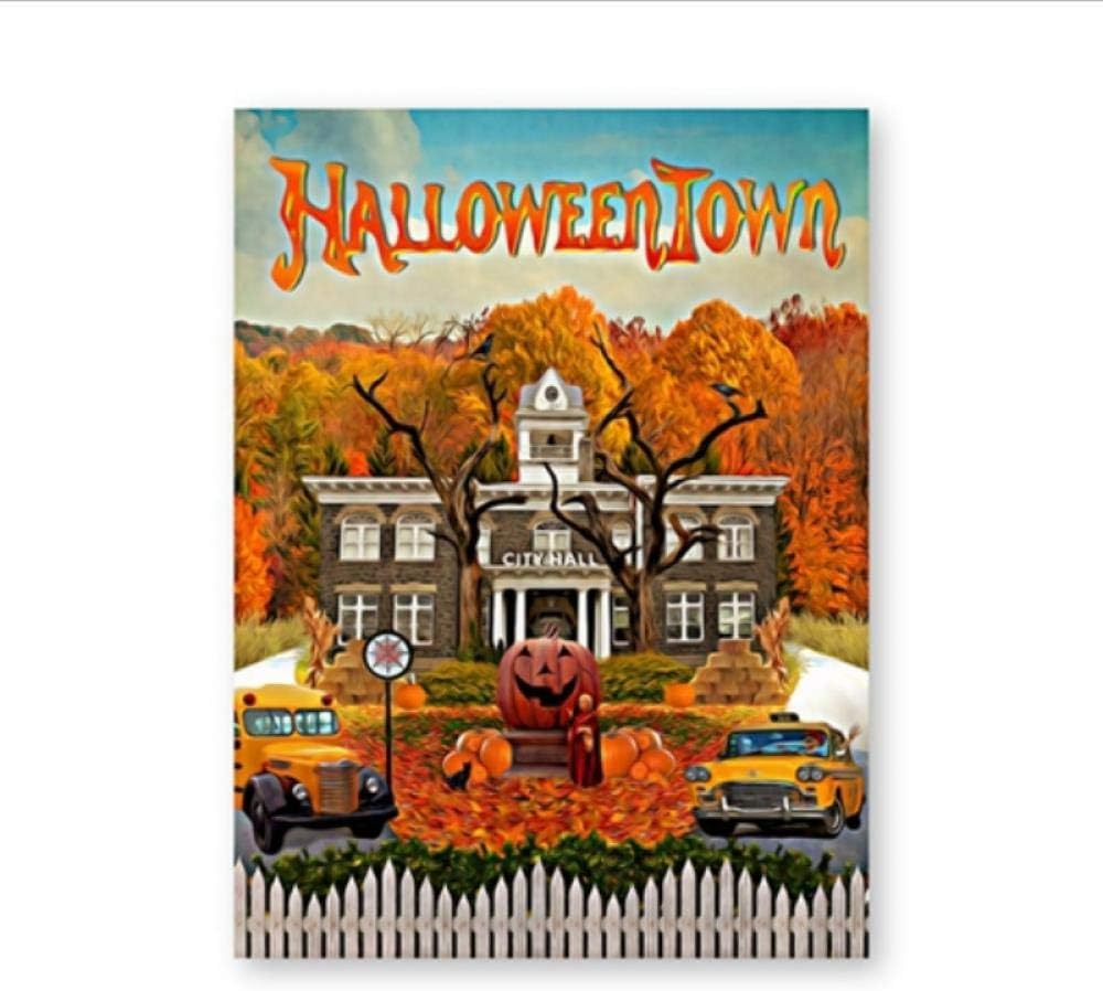 caomei Halloween Town Poster and Print Classic Fantasy Family Comedy Movies Canvas Painting Wall Picture for Living Room Home Decor -50x70cm(no Frame)