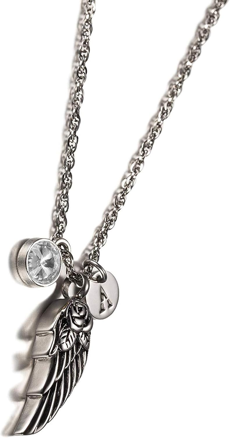 Beydodo Urn Necklaces for Ashes with Wings Stainless Steel Necklace You Can Put Ashes in with Beydodo Urn Necklaces for Ashes with Wings Stainless Steel Necklace You Can Put Ashes in with