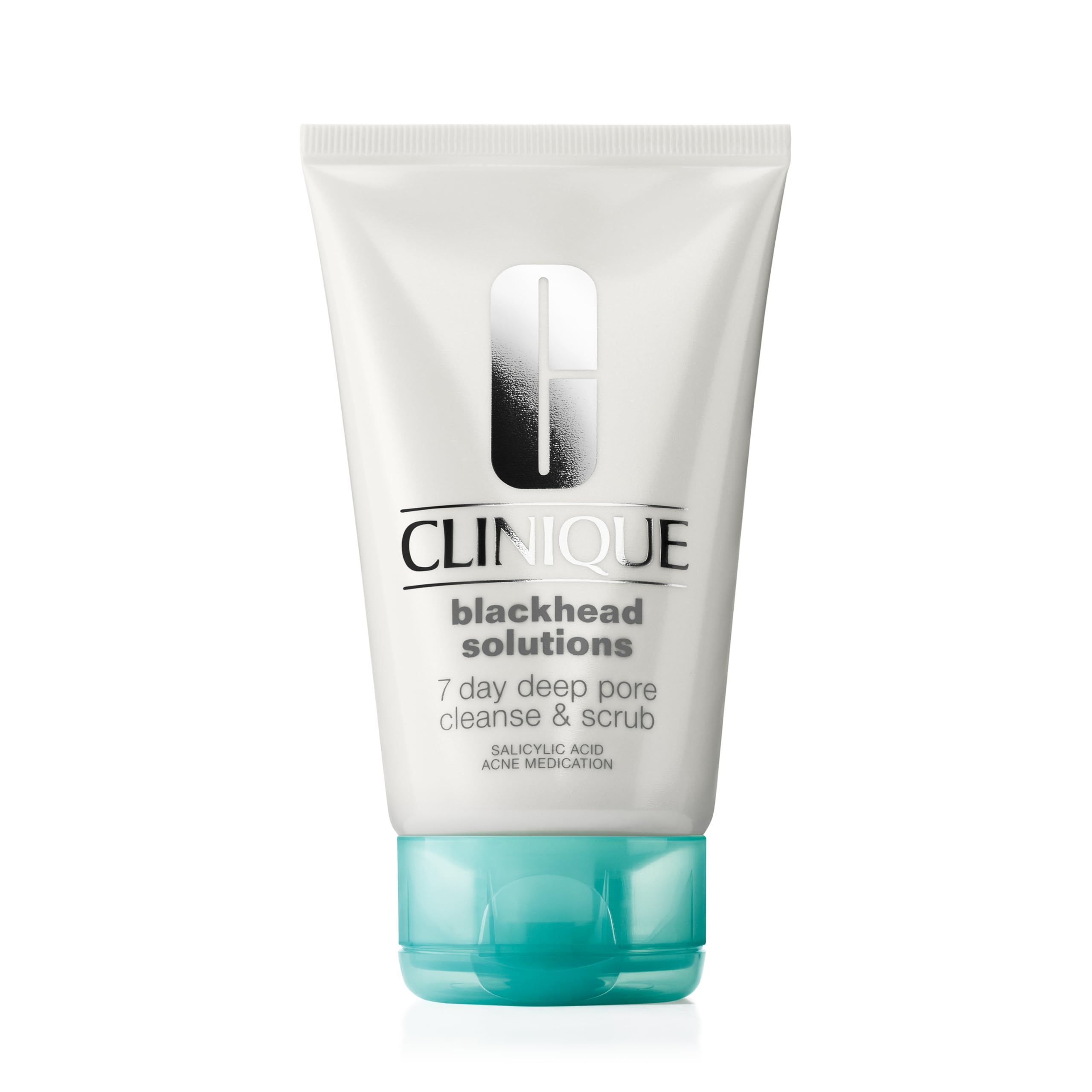 Clinique Blackhead Solutions 7 Day Deep Pore Cleanse & Scrub, Daily Face Cleanser Facial Scrub With Salicylic Acid + Vitamin E For All Skin Types, 125 ml.