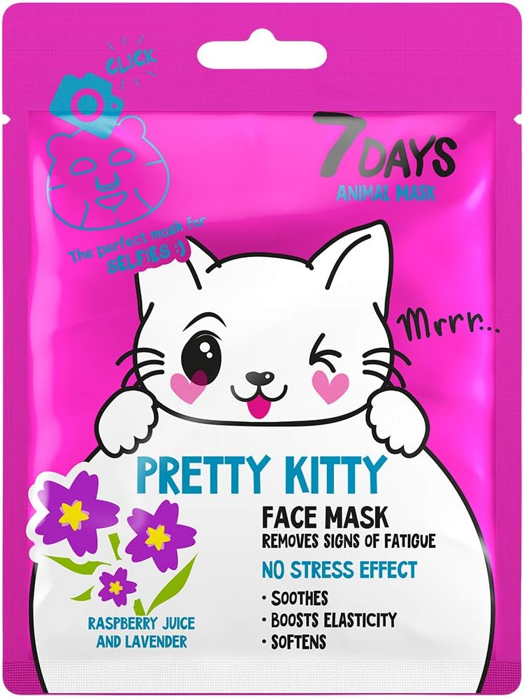 7DAYS Animal Face Sheet Tissue Mask 1pcs Hydrating Moisturising ...
