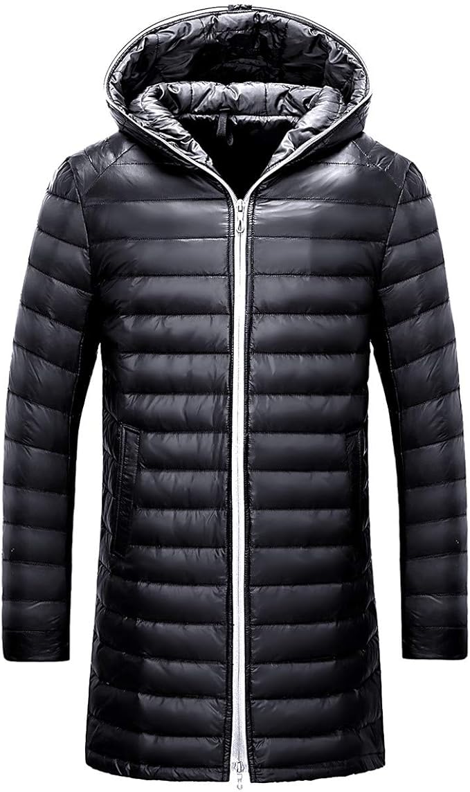 Men's Cold Resistant Lightweight Hooeed Zip Pure Clor Outdoor Leisure