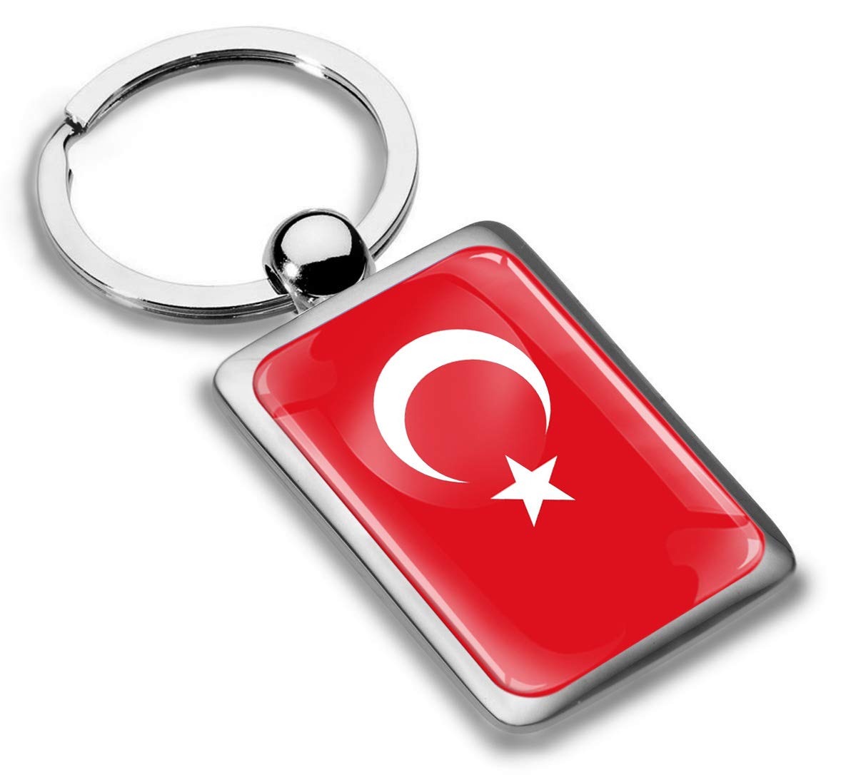 Biomar Labs Stainless Steel Metal Keychains Country Flag National Flags Design Durable Premium Accessory Car House Keys Backpack Gift Travel Souvenir (Finland Flag KK 247)