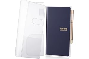 Humyoun 2 Pieces Clear Plastic Cover for Weeks, 8.03 x 7.78 Inches Planner Cover Protector PVC Notebook Strong Plastic Protecting Sleeves for Books (Transparent)
