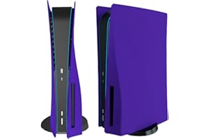 MIKNEKE Face Plate Cover Shell for PS5 Disc Edition Console Faceplates, Accessories Compatible with PlayStation 5 Protective Replacement Panels (Galactic Purple)