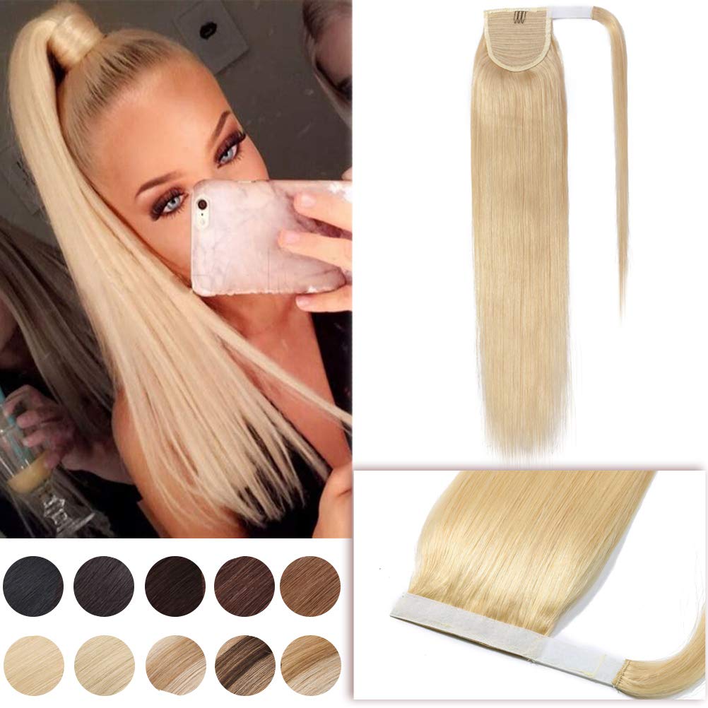 Amazon Com 14 Inch Wrap Around Hair Ponytail Extensions Remy