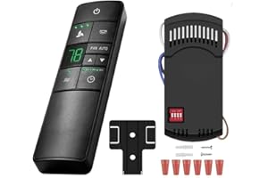 PRICHOR HD3 Thermostatic Universal 3 Speed Ceiling Fan Remote Control Kit with Holder for Hampton Bay/Home Decorators Collection/Hunter/Harbor Breeze, Replacement for 2AAZPHD3/HD3 KUJCE10320/TR222A 68108