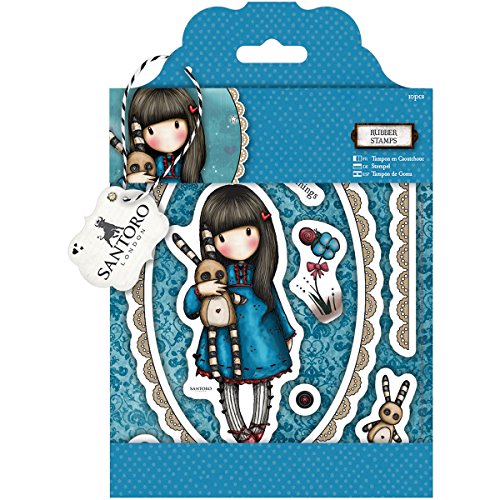 docrafts Gorjuss Santoro Rubber Stamp, Hush Little Bunny