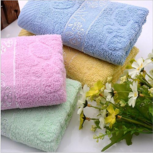 Juenana 100% Cotton Towel 5 Pieces Set ¨C Hand Towel Face Washer TowelBlue