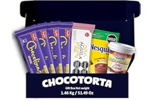 Chocotorta Gift Box - Argentinian Dessert Baking Kit - Includes Chocolinas Cookies, Semi-Sweet Aguila Chocolate Bar, Cocoa Powder, Dulce de Leche Imported from Argentina By Pero Bien Argentino