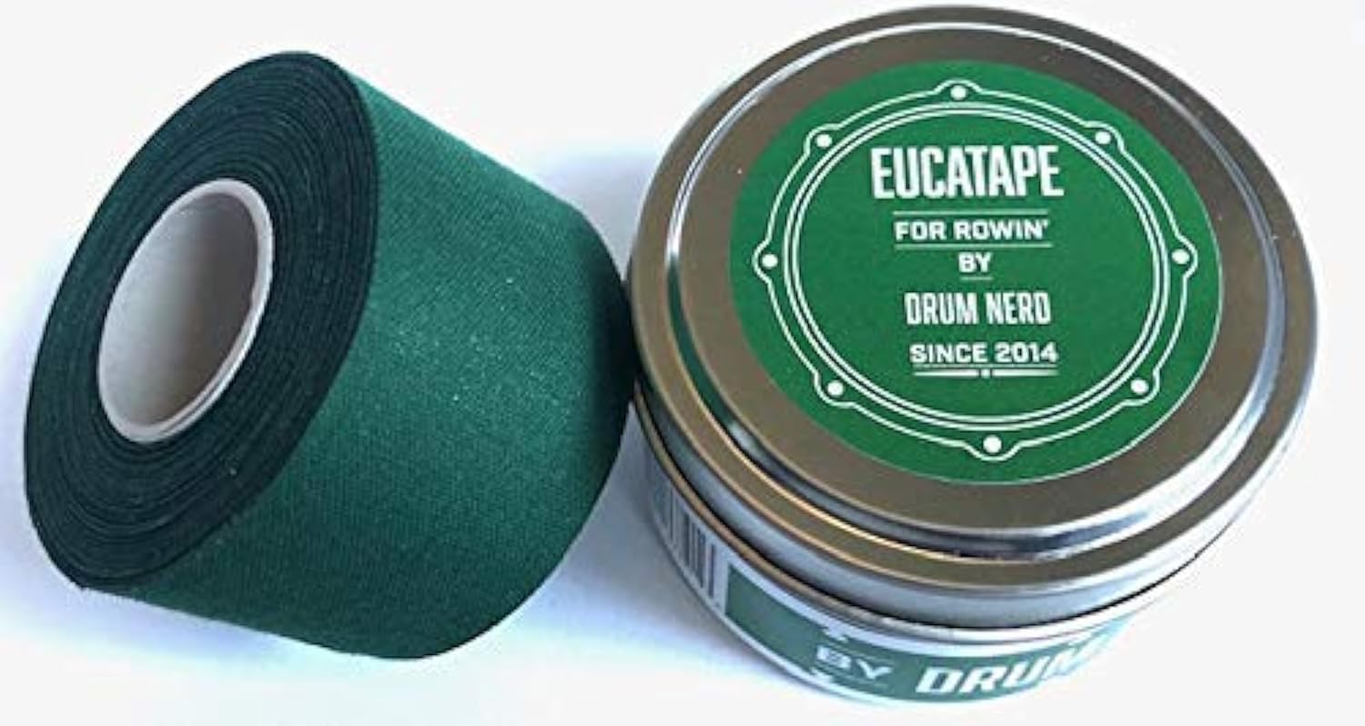 Eucatape Eucalyptus Infused Rowing Tape – Helps Protect Hands & Strength & Grip Indoor Machine or Outdoor Sculling Crew Green