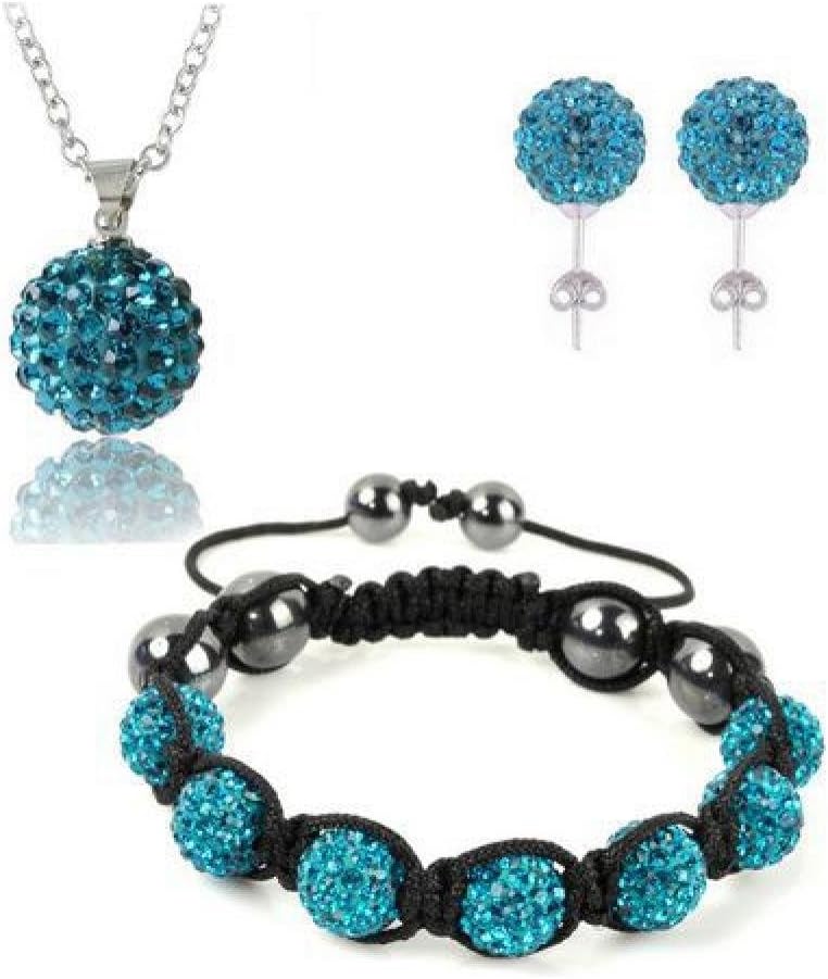 Kiss Love Shamballa Jewelry Set Fashion BraceletsBangles/Earrings Stud/Necklace Pendant Jewelry Set Jst0005Mi Mix Options