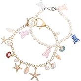SHINEOFI Ocean Theme Decorative Bag Chains with Seashell and Pearl Charms Handbag Chain Strap Extender for Crossbody Shoulder Tote Purse Accessories