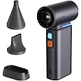JISULIFE Super Jet Fan, 8800mAh Portable Handheld, 100000 RPM Electric Air Duster, 20m/s Dry Blower, 100 Speed Gears Turbo Fan Digital Display, Rechargeable Compressed Air Duster - Dark Grey