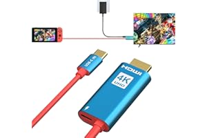 SHINEEKEE Switch Dock for Nintendo Switch & OLED, USB C to HDMI Adapter Charger Cable, 2M/6.6FT Portable Projector Screen 4K Docking Station Laptop/iPhone 15/Samsung/Steam Deck Console TV Dock Accessories Gift