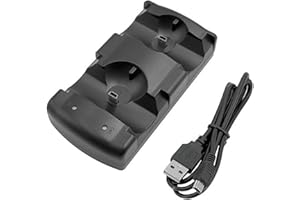 WIXUIPR Wireless Charger Efficient Charging for PS3 and PS Move Controllers Battery Charger ABS USB 2. ABS Color Black