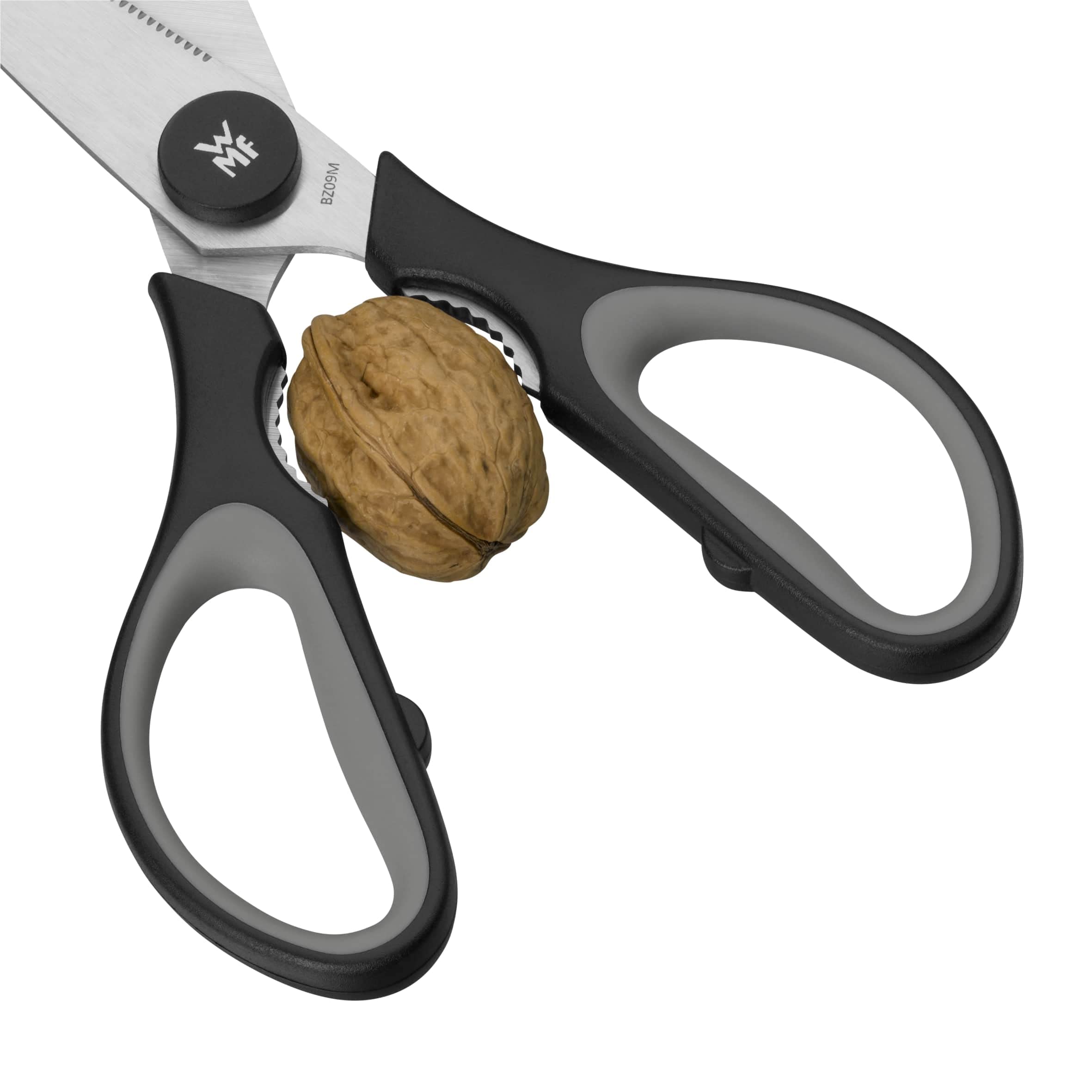 WMF Touch Küchenschere 21 cm, Haushaltsschere mit Sägeschliff, Schere Küche, Cromargan Edelstahl, Softgriff, schwarz 8