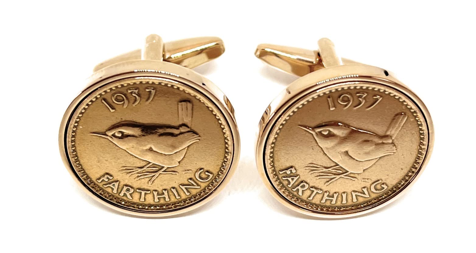 Premium 1937 Farthing cufflinks for a 89th Birthday cufflinks
